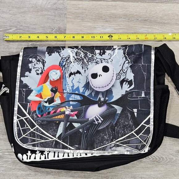 Disney Nightmare Before Christmas Jack & Sally Large Messenger Laptop Bag 🎃 - Picture 7 of 9